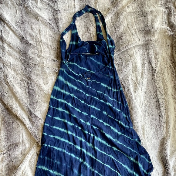 Beautiful blue teal tie dye Roxy high low dress - Picture 5 of 5